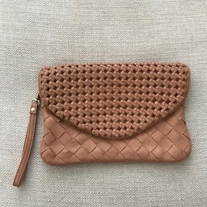 URBAN EXPRESSIONS Woven Nude clutch